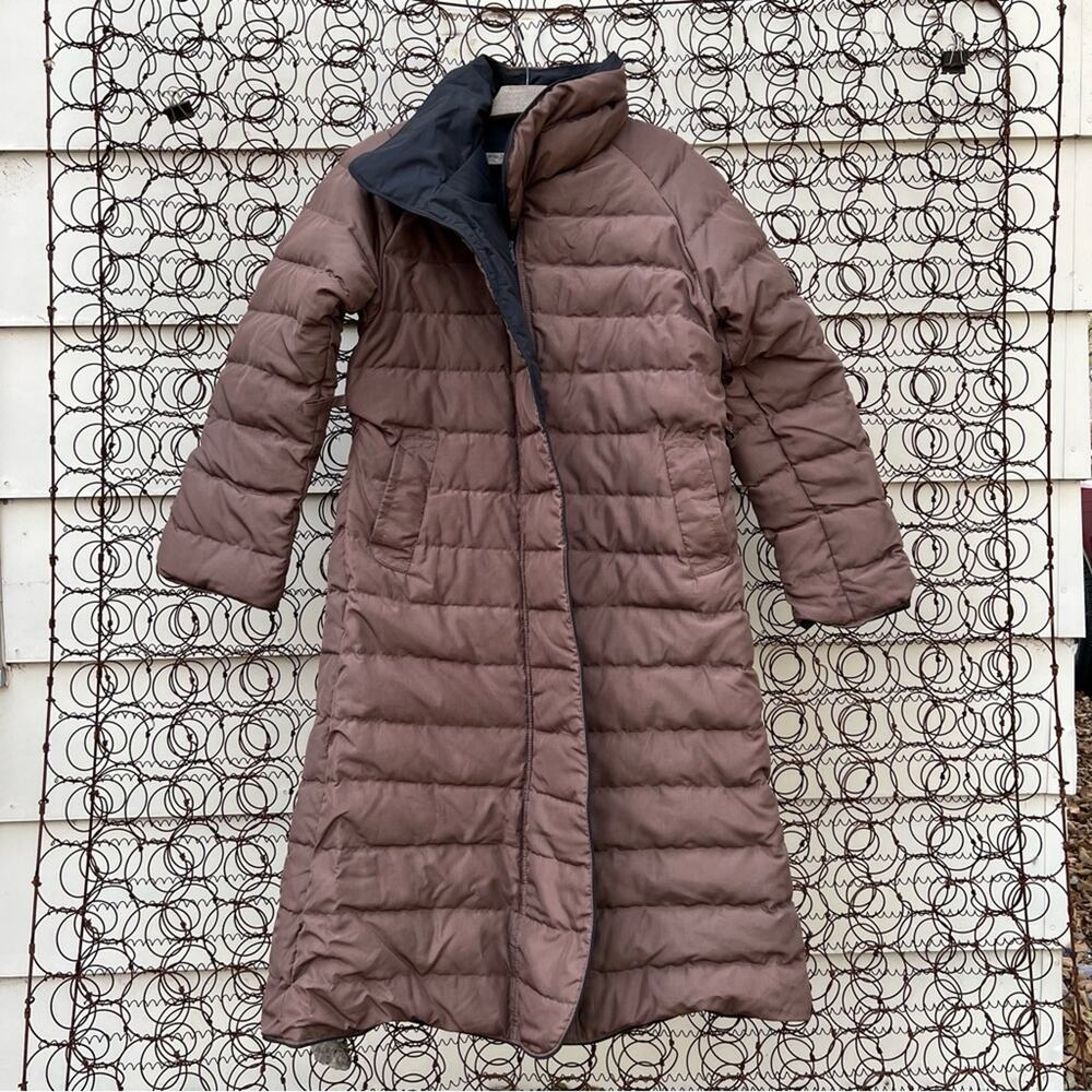 VTG Snowbird Denver long puffer down filled reversible winter coat parka MEDIUM